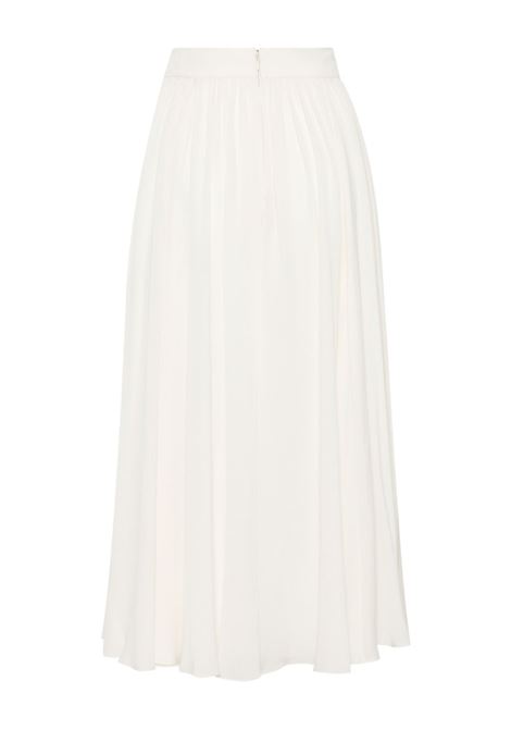 Gonna midi in seta in bianco Elie saab - donna ELIE SAAB | SK103NF24SI001W0001